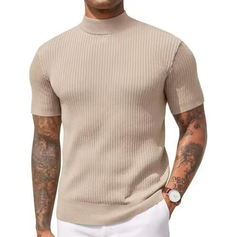 Casual Slim Fit T-Shirt med Polokrage för Herr