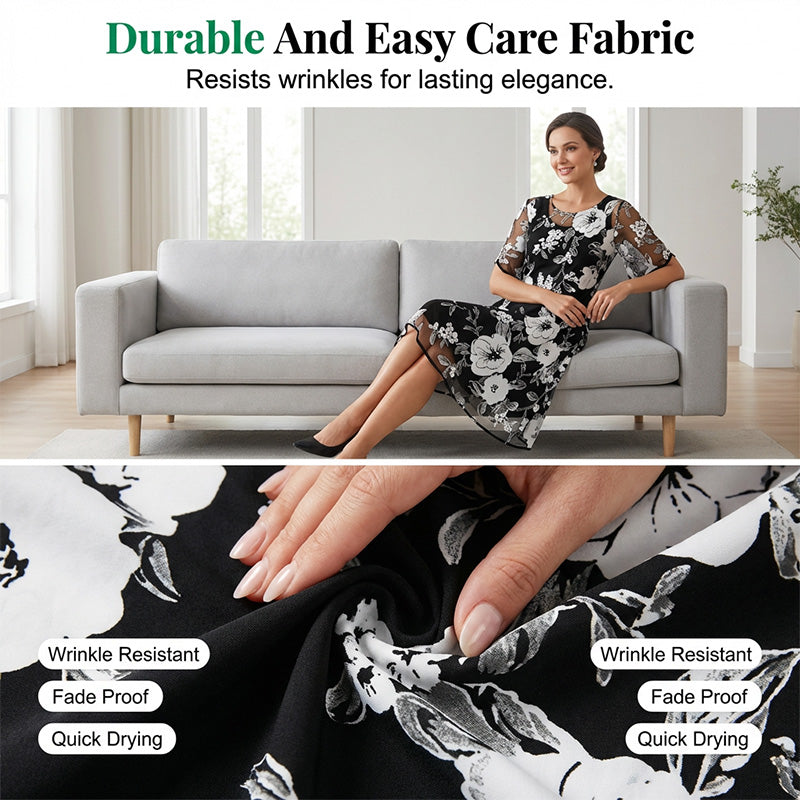 💃🌸 50 % RABATT ✨ Elegant chiffongklänning med blommönster för damer – lätt, flödande och feminin 💫