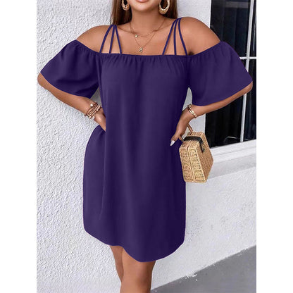 👗✨ Elegant ärmlös spaghettiband miniklänning