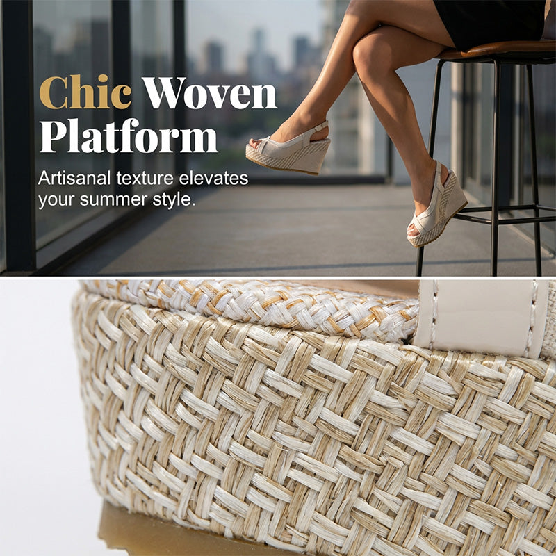 👡 60% RABATT! 🌸 Casual Sandaler med Öppen Tå & Kilklack för Damer – Bekväm Passform, Stabil Sula & Perfekt För En Avslappnad Sommarlook ☀️