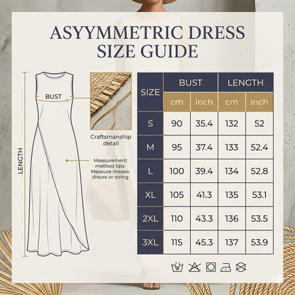 Elegant asymmetrisk ärmlös maxiklänning