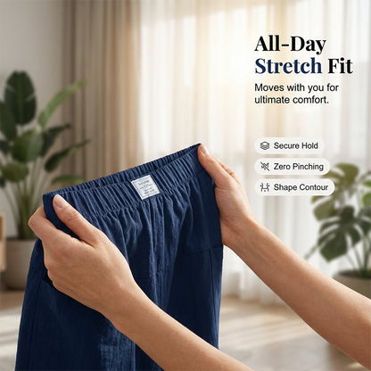 Skort med elastisk midja för damer