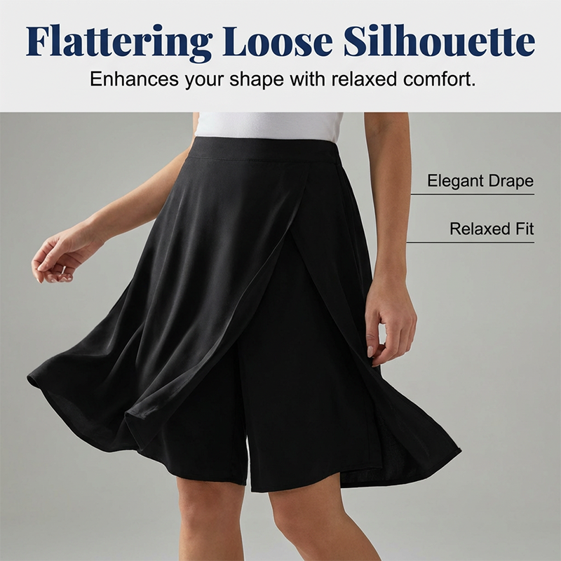 Skort med elastisk midja för damer