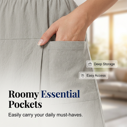 Skort med elastisk midja för damer