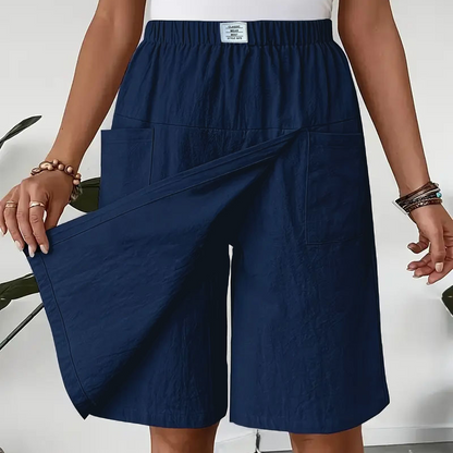 Skort med elastisk midja för damer