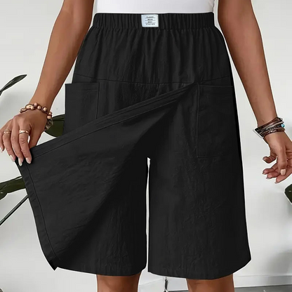 Skort med elastisk midja för damer