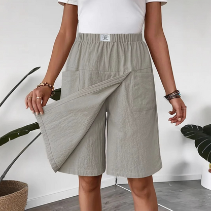 Skort med elastisk midja för damer