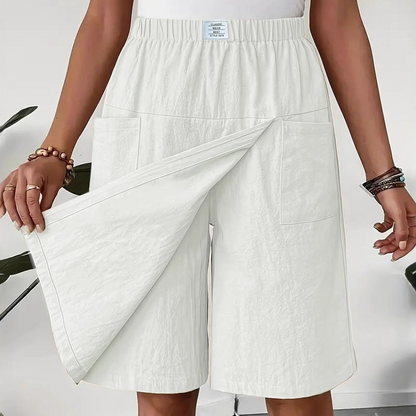 Skort med elastisk midja för damer