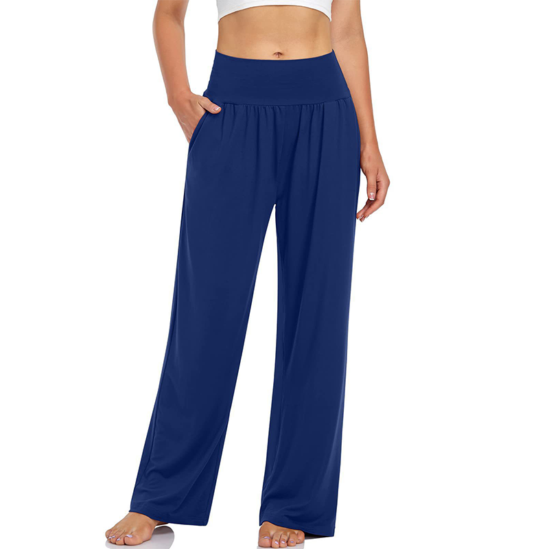 Yogabyxor och mysbyxor med hög midja och fickor för damer