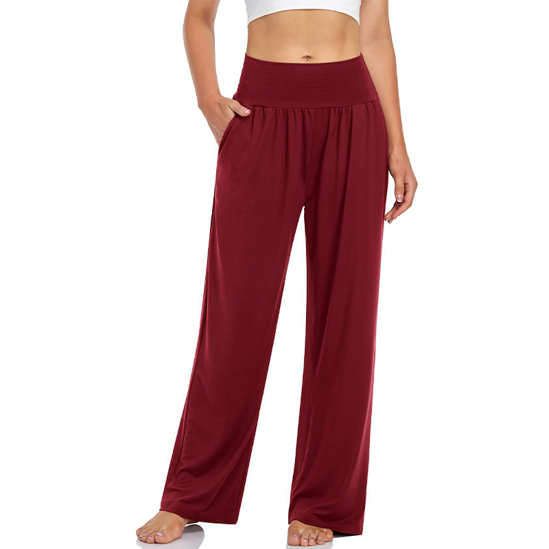 Yogabyxor och mysbyxor med hög midja och fickor för damer