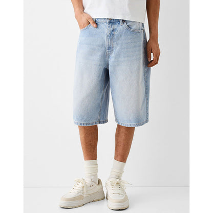 Casual jeansshorts med vida ben för män