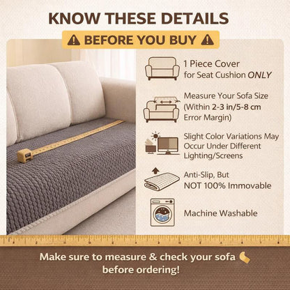 Förtjockad Halksäker Sofföverdrag – Ultramjuk, Tvättbar, Reptålig & Husdjursvänlig 🛋️✨