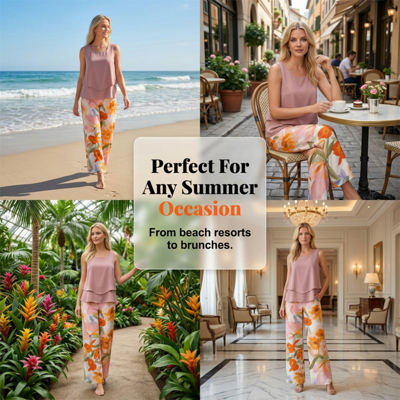 🌸 50 % RABATT NU! 🌸Tvådelat sommarset för damer med blommönster