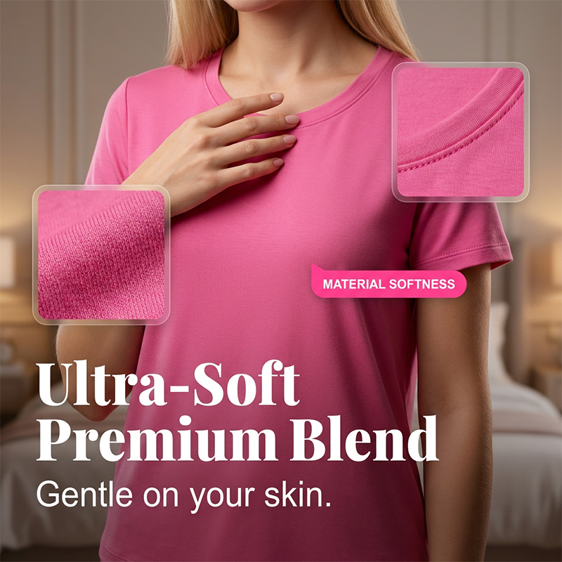 💤🔥 SOMMARERBJUDANDE: 50 % rabatt 👗 Bekvämt pyjamas-set för damer – mjukt, luftigt och perfekt för varma nätter ✨