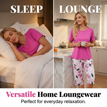 💤🔥 SOMMARERBJUDANDE: 50 % rabatt 👗 Bekvämt pyjamas-set för damer – mjukt, luftigt och perfekt för varma nätter ✨