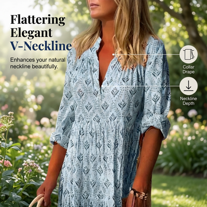 💥✨50 % rabatt under en begränsad period🌸Sommarklänning med blommönster för damer🌞 Gå stilfullt in i sommaren