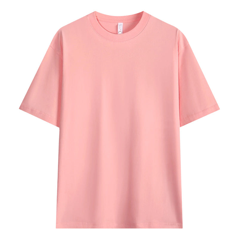 T-shirt i enfärgat tyg med neddragna axlar för män
