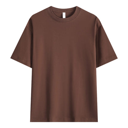 T-shirt i enfärgat tyg med neddragna axlar för män