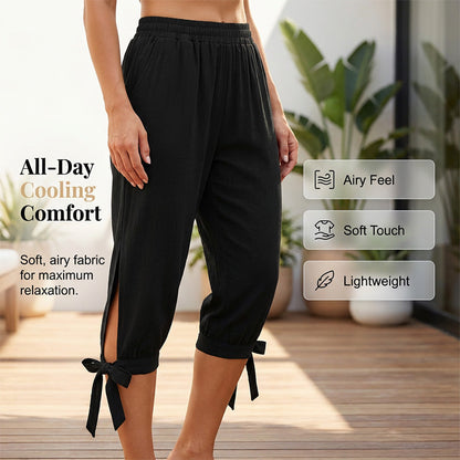 👖 NU HALVA PRISET 50% RABATT! ✨ Capribyxor för damer med elastisk midja  Bekväma snygga dambyxor i alla storlekar 🎉
