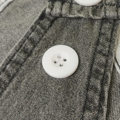 Casual jumpsuit i denim med blommönster för dam