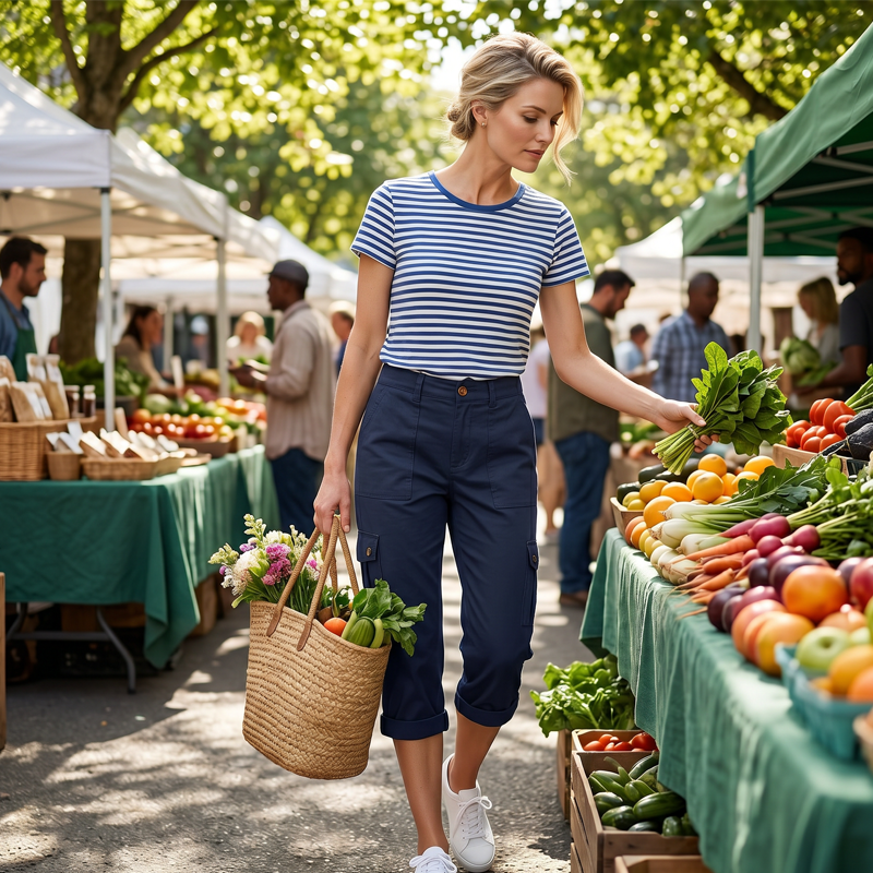 👖 50 % RABATT NU! 🛍️ Casual cargobyxor i capri-längd för dam – praktiska fickor, bekväm passform, mångsidig stil 🌟