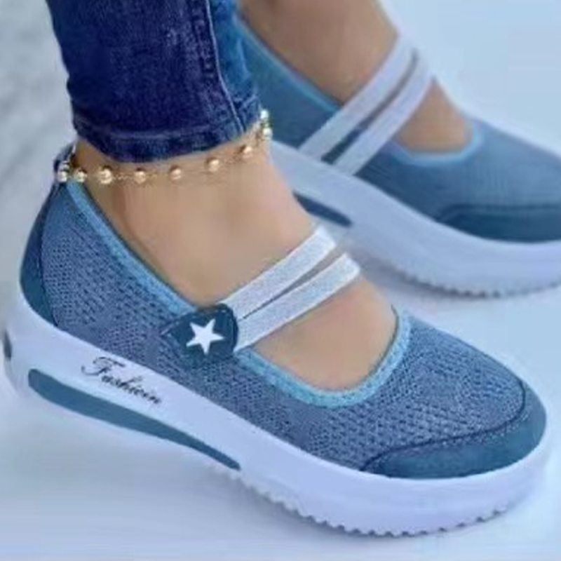 👟🌬️ Andningsbara slip-on plattformsskor