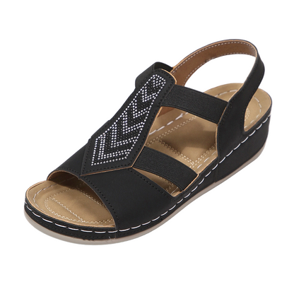 🔥 50% RABATT 👡✨ Kilklackssandaler med strass 🌟 Bekväma, eleganta & perfekta för sommarens alla tillfällen ☀️