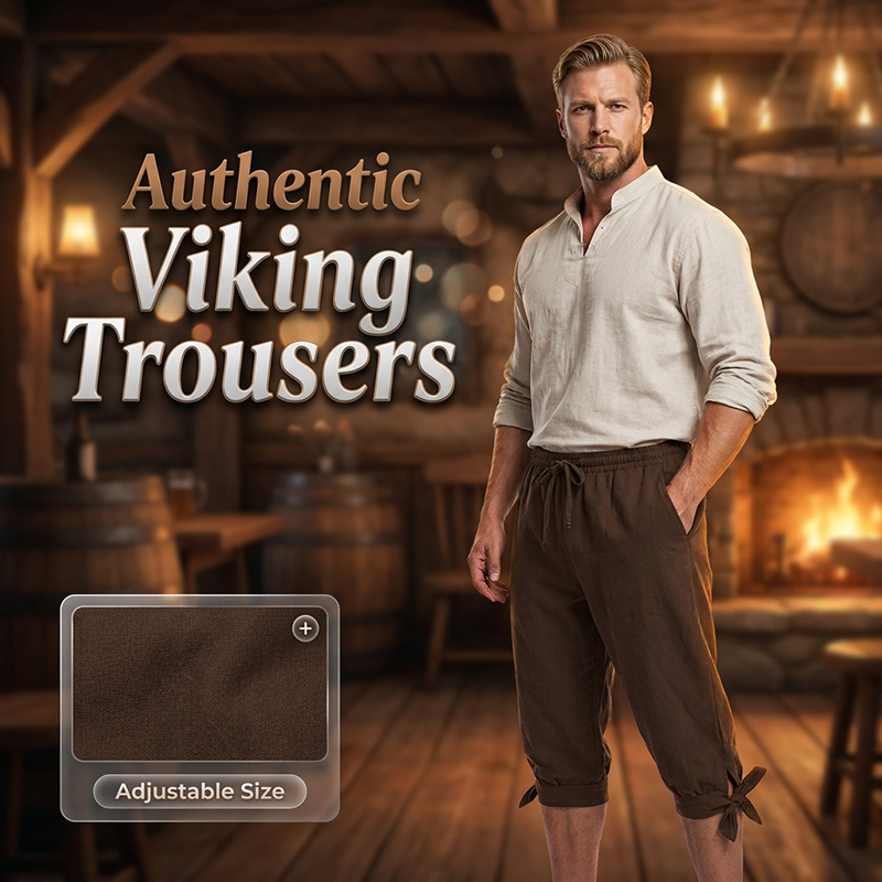 Vikingabyråxor för män med snörning vid benen