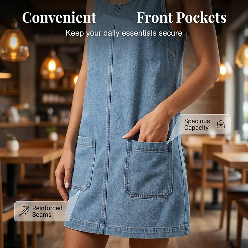 Casual-klänning i denim för damer