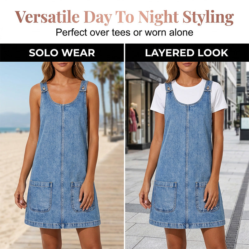 Casual-klänning i denim för damer