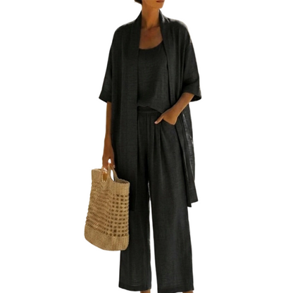 🔥 50% RABATT 👗 3-delat sommarset för kvinnor ✨ Lätt, elegant & perfekt för varma sommardagar ☀️