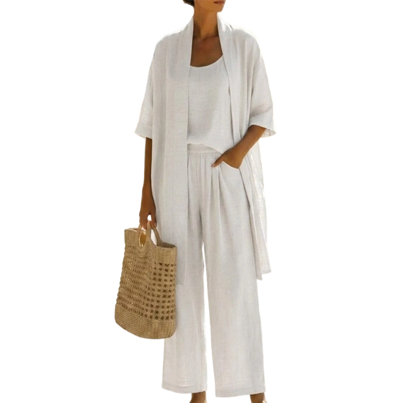 🔥 50% RABATT 👗 3-delat sommarset för kvinnor ✨ Lätt, elegant & perfekt för varma sommardagar ☀️
