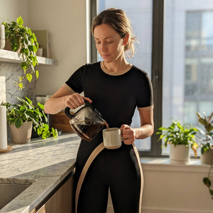 🔥 50% RABATT ✨ Damset med kortärmad topp & utsvängda byxor 👗 Lätt, bekvämt & elegant för sommarens alla tillfällen 🌿