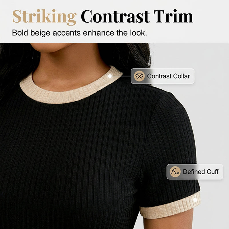 🔥 50% RABATT ✨ Damset med kortärmad topp & utsvängda byxor 👗 Lätt, bekvämt & elegant för sommarens alla tillfällen 🌿