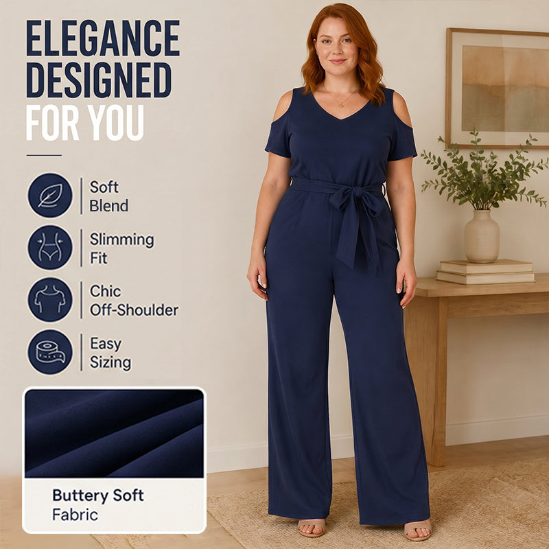 Elegant jumpsuit med bar axel för damer
