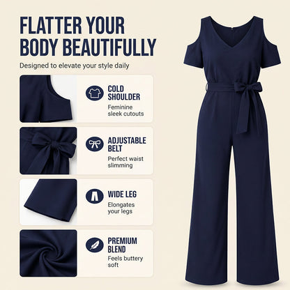 Elegant jumpsuit med bar axel för damer