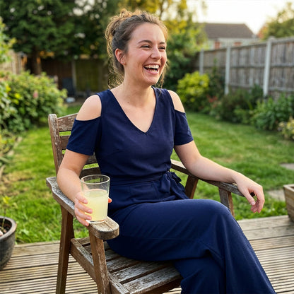 Elegant jumpsuit med bar axel för damer