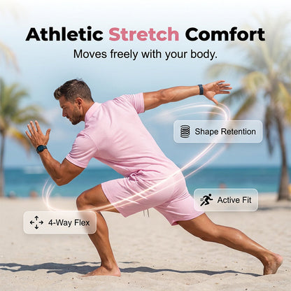 🏆SISTA DAGEN 50% RABATT🔥Herr Sommar Andningsbar Skjorta och Shorts Set