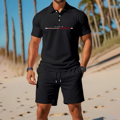 🏆SISTA DAGEN 50% RABATT🔥Herr Sommar Andningsbar Skjorta och Shorts Set