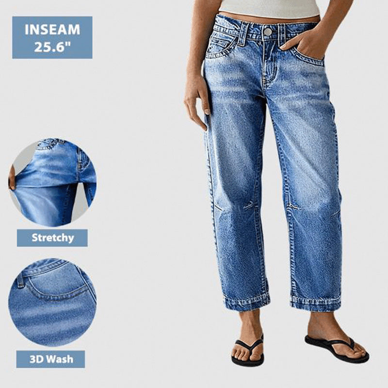 Elastiska klassiska jeans för damer