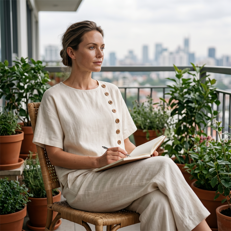🌿 Lätt och ledig sommar tvådelat set för kvinnor