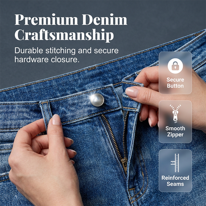🩳 50 % RABATT JUST NU! 🩹 Bermudashorts i slitna jeans i dammodell – avslappnad passform och obearbetad nederkant – perfekta för sommaren, streetwear eller avslappnade dagar – mjuka och stretchiga 🌸✨