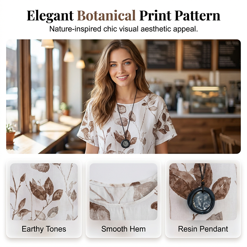 👗 50 % RABATT 🌸 Avslappnat set med mönster – Matchande topp och byxor, lätt passform – Perfekt för sommaren, resor eller en bohemchic look – bekvämt och trendigt ✨🌿