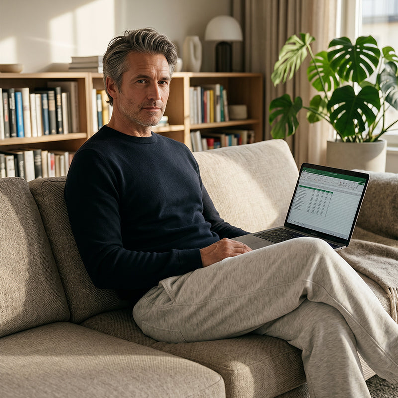 Klassiska, avslappnade sweatpants med dragsko för män