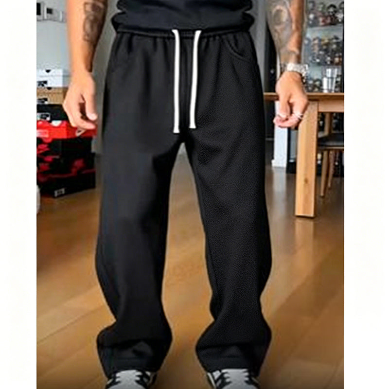 Klassiska, avslappnade sweatpants med dragsko för män