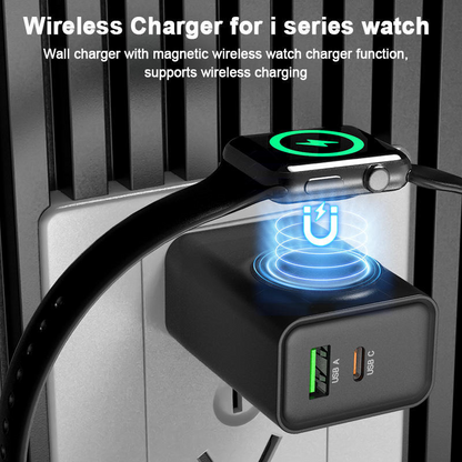 🎉 Ny storsäljare!🔌Trådlös 3-i-1-väggladdare för klockor – 30 W snabbladdning och magnetisk dockningsstation ⚡