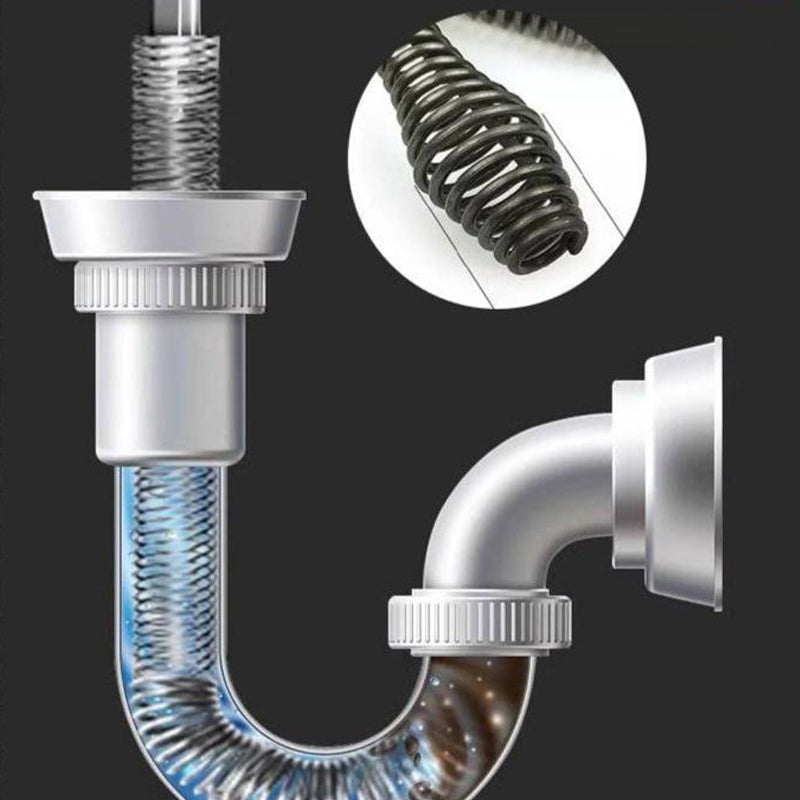 🔧🌀 Flexibel avloppsfjäder – rensar enkelt bort stopp i handfat, badkar och duschar!