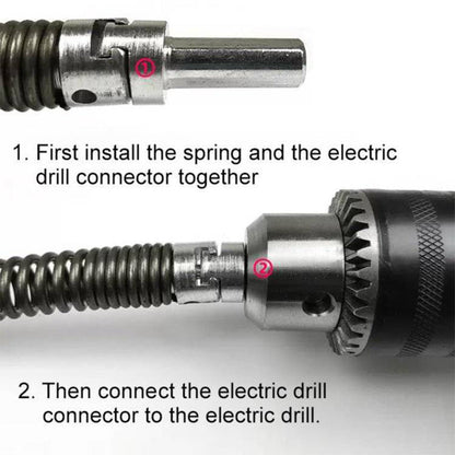 🔧🌀 Flexibel avloppsfjäder – rensar enkelt bort stopp i handfat, badkar och duschar!