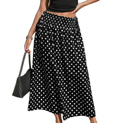 ⏳50 % rabatt under en begränsad tid⏰Midi-kjol med prickmönster för damer🌟👗