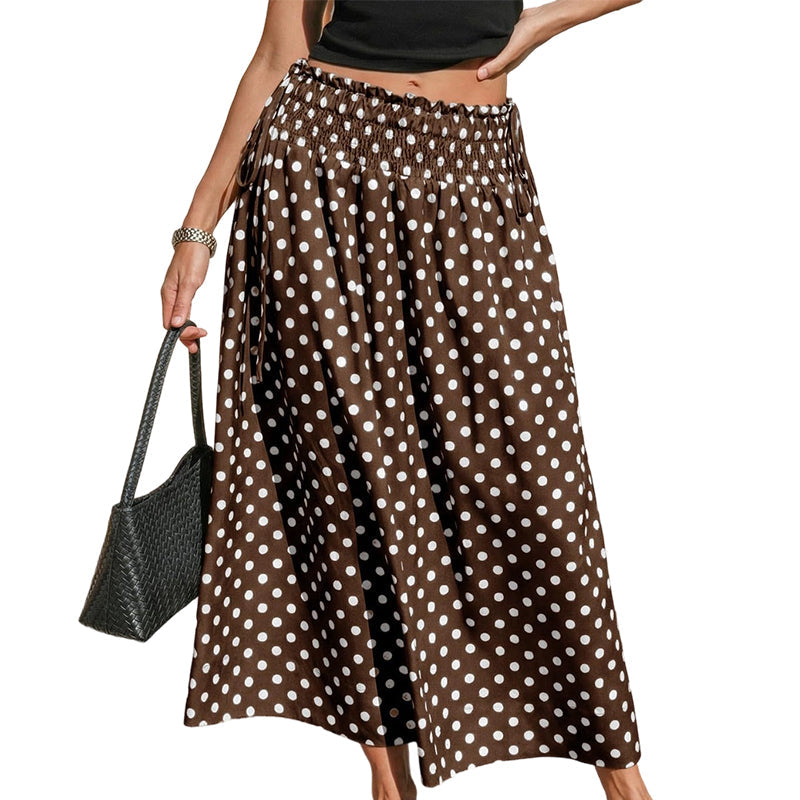 ⏳50 % rabatt under en begränsad tid⏰Midi-kjol med prickmönster för damer🌟👗